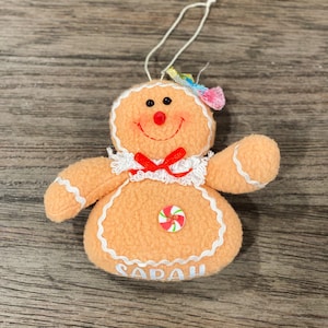 Personalized GingerBread Ornament;  Ornament for Christmas; Gingerbread Family; Name Ornament; Custom Christmas Ornament