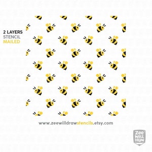 Bee stencil for cookies, cakes and crafting - 2 parts