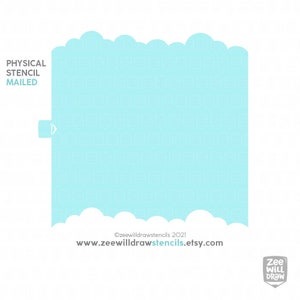 Clouds edge stencil for cookies, cakes and crafting
