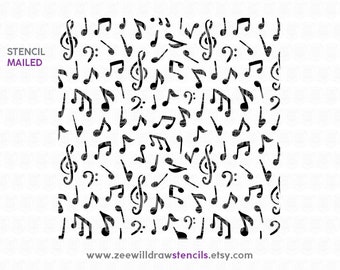 Music notes Stencil for cookies, cakes and crafting