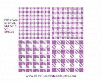 Buffalo Plaid stencil - Set of 4 or single