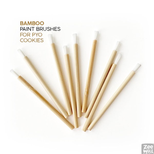 Bamboo PYO Cookie Paint Brushes, Eco-friendly