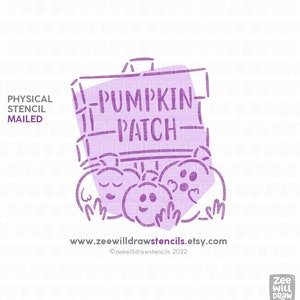 Pumpkin patch PYO stencil for cookies, cakes and crafting