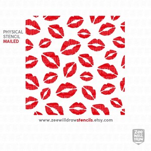 Kisses stencil for cookies, cakes and crafting