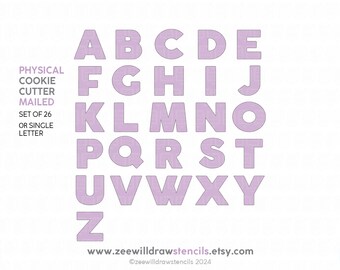 Emporte-pièce alphabet • Lot de 26 ou une lettre