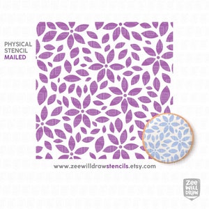 Floral pattern stencil for cookies, cakes and crafting