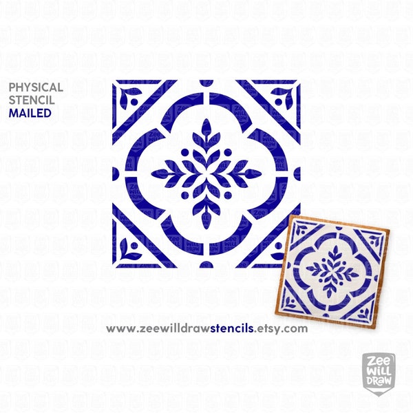 Portuguese Tile Stencil for cookies, cakes and crafting