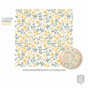 Spring Bouquet stencil for cookies, cakes and crafting - 2 layers