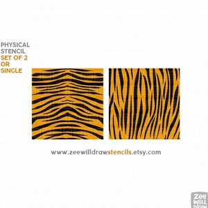 Tiger Stripes Stencil - SET of 2 or SINGLE