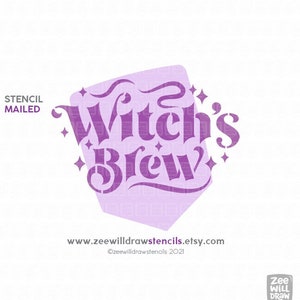 Hexengebräu Schablone für Kekse, Kuchen und zum Basteln