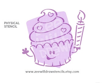 Birthday Cupcake PYO Stencil