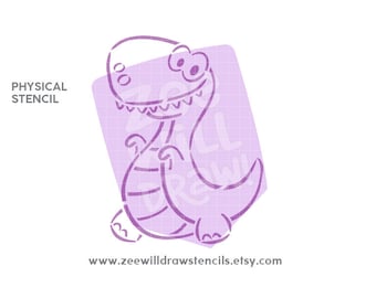 Dinosaur T-REX PYO Stencil - Physical stencil