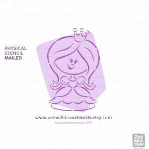 Princess PYO Stencil for cookies and crafting afbeelding 1