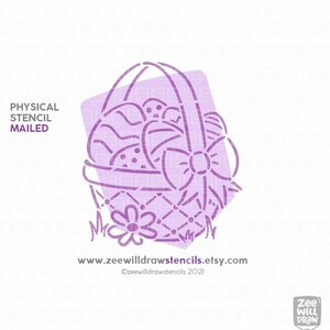 Easter basket with eggs PYO cookie Stencil