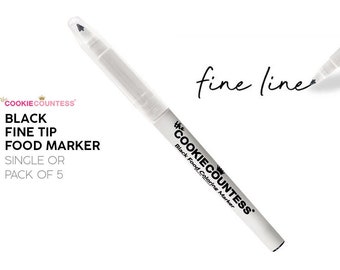 Black Fine Tip Food Marker by The Cookie Countess