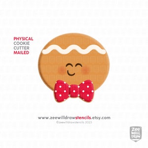 Gingerbread face cookie cutter