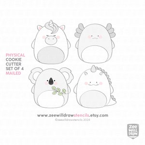 Squishies cookie cutter set of 4