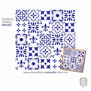 Mediterranean Tile stencil for cookies, cakes and crafting