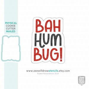 Bah humbug plaque cookie cutter