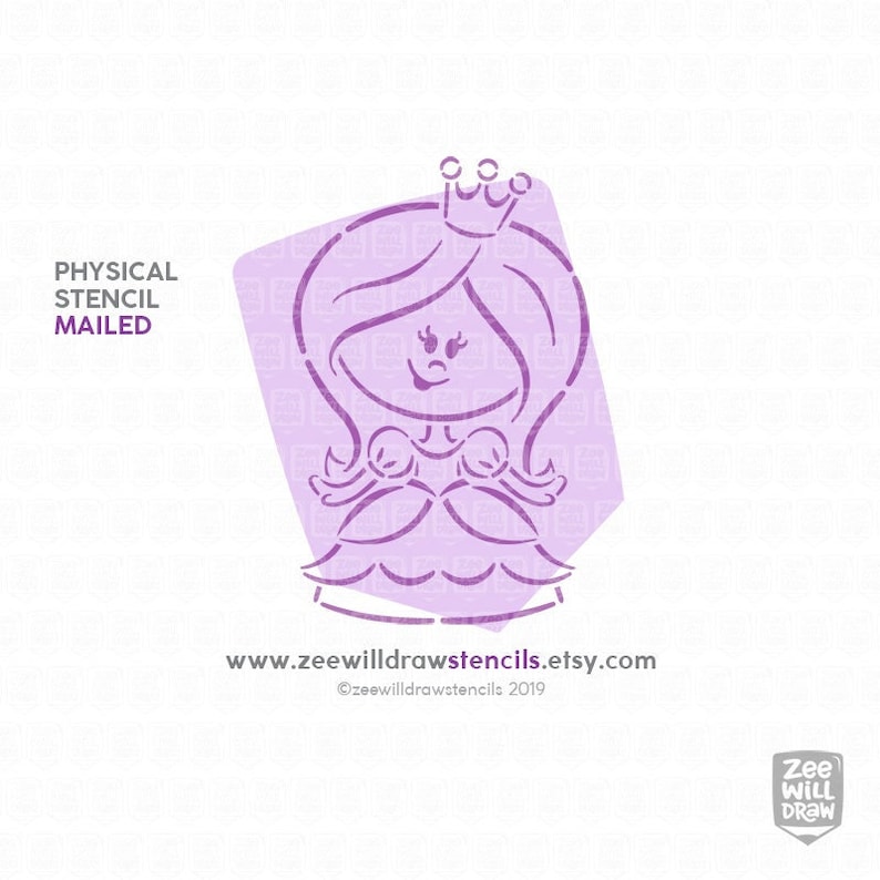 Princess PYO Stencil for cookies and crafting afbeelding 1