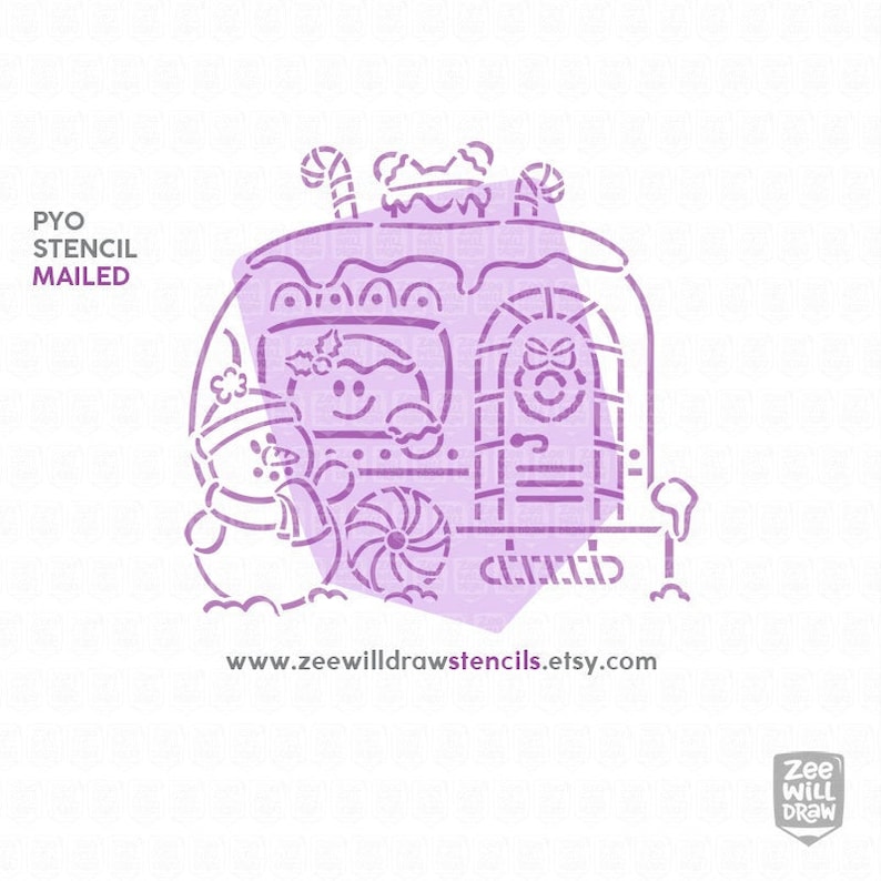Christmas Campervan PYO Stencil for cookies and crafting