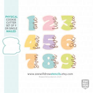 Numbers cookie cutter • Set of 9 or single