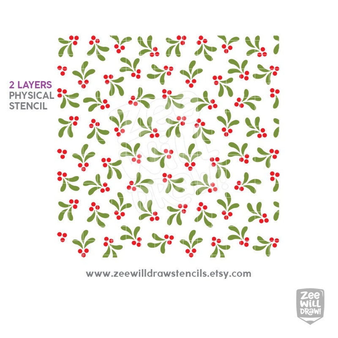 Mistletoe Stencil for Cookies, Cakes and Crafting - Etsy