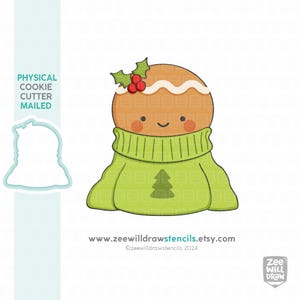 Gingy ugly sweater cookie cutter
