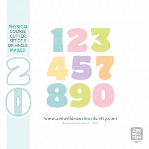 Numbers cookie cutter • Set of 9 or single