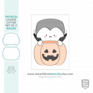 Pumpkin Dracula cookie cutters set of 2