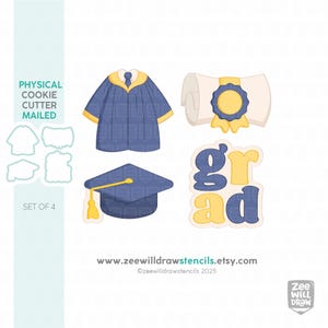 Grad cookie cutter set of 4