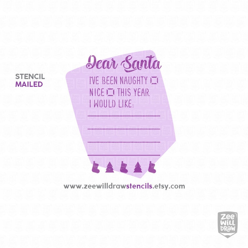 cakes and crafting Dear Santa Letter Stencil for cookies