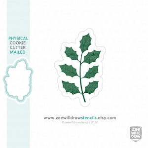 Holly leaves cookie cutter