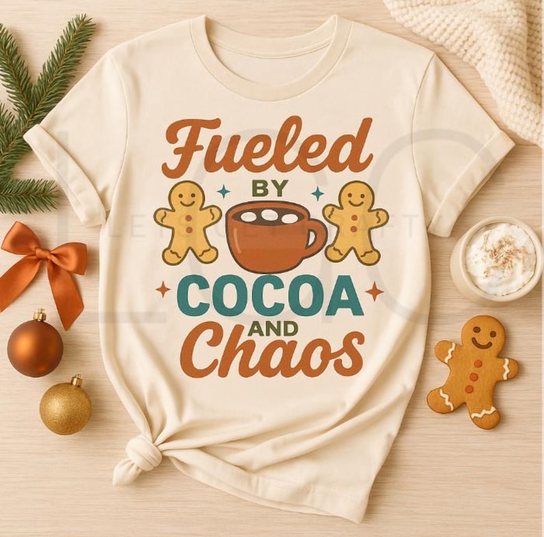 Fueled by Cocoa and Chaos SVG PNG - Etsy