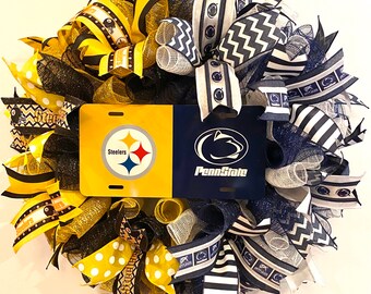 Steelers Wreath Etsy