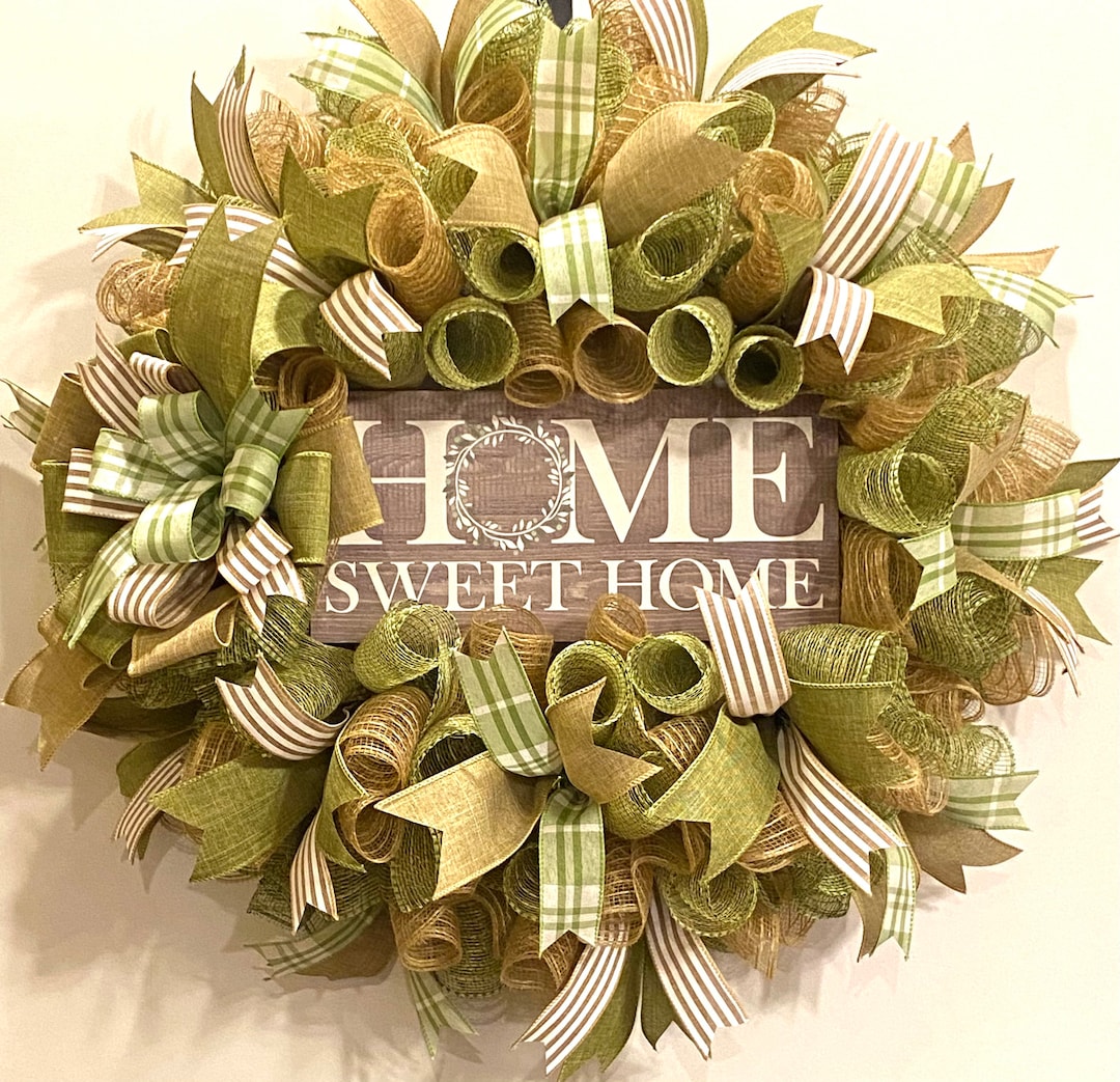 Everyday Wreath, Home Sweet Home Wreath, Everyday Front Door Wreath
