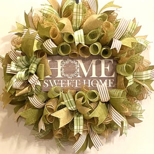 Everyday Wreath, Home Sweet Home Wreath, Everyday Front Door Wreath, Year Round Wreath, Everyday Door Wreath