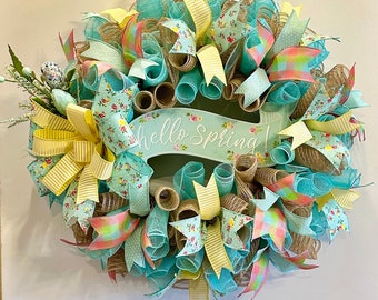 Spring Wreath, Spring Door Wreath, Spring Wreaths, Spring Front Door Wreath, Spring Easter Wreath, Spring Wreath For Front Door