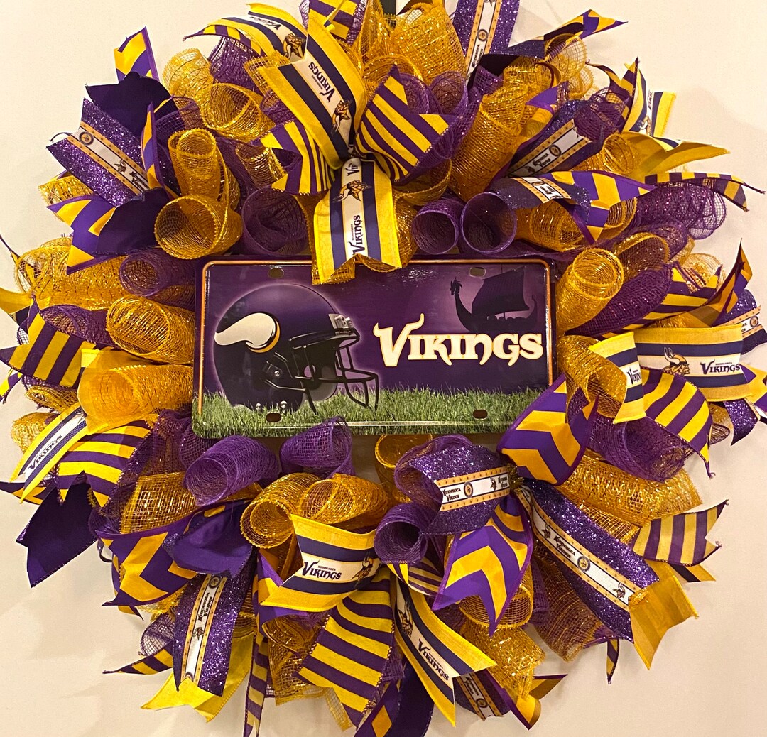 Minnesota Vikings Wreath/vikings Wreath/nfl Wreath/pro - Etsy