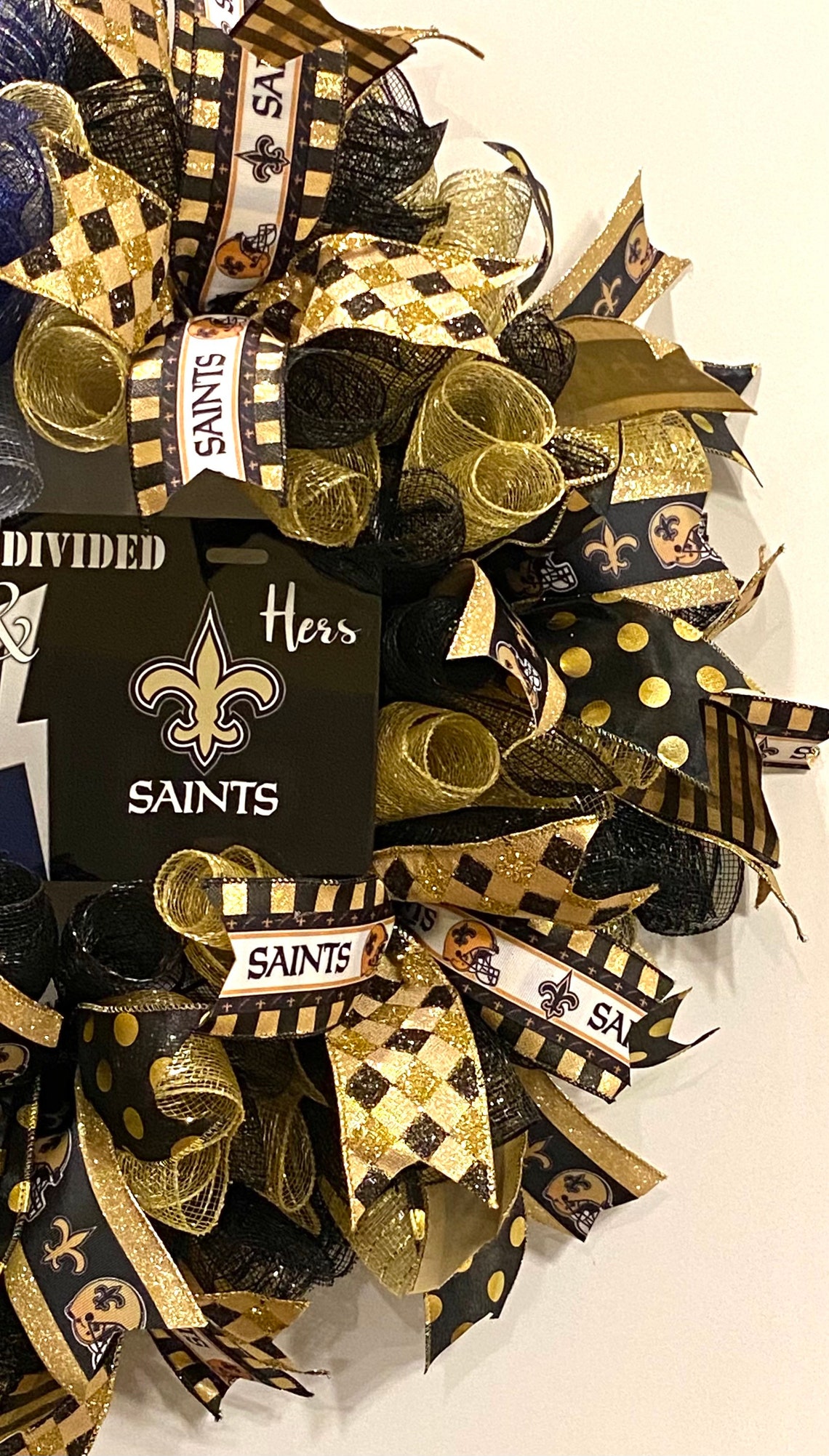 House Divided Wreath House Divided Wreaths Football Wreath Etsy