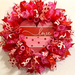Valentines Wreath, Valentines Wreaths, Valentine&#39;s Wreath, Valentine&#39;s Wreaths,Red Pink Valentines Wreath, Valentine’s Day Wreath