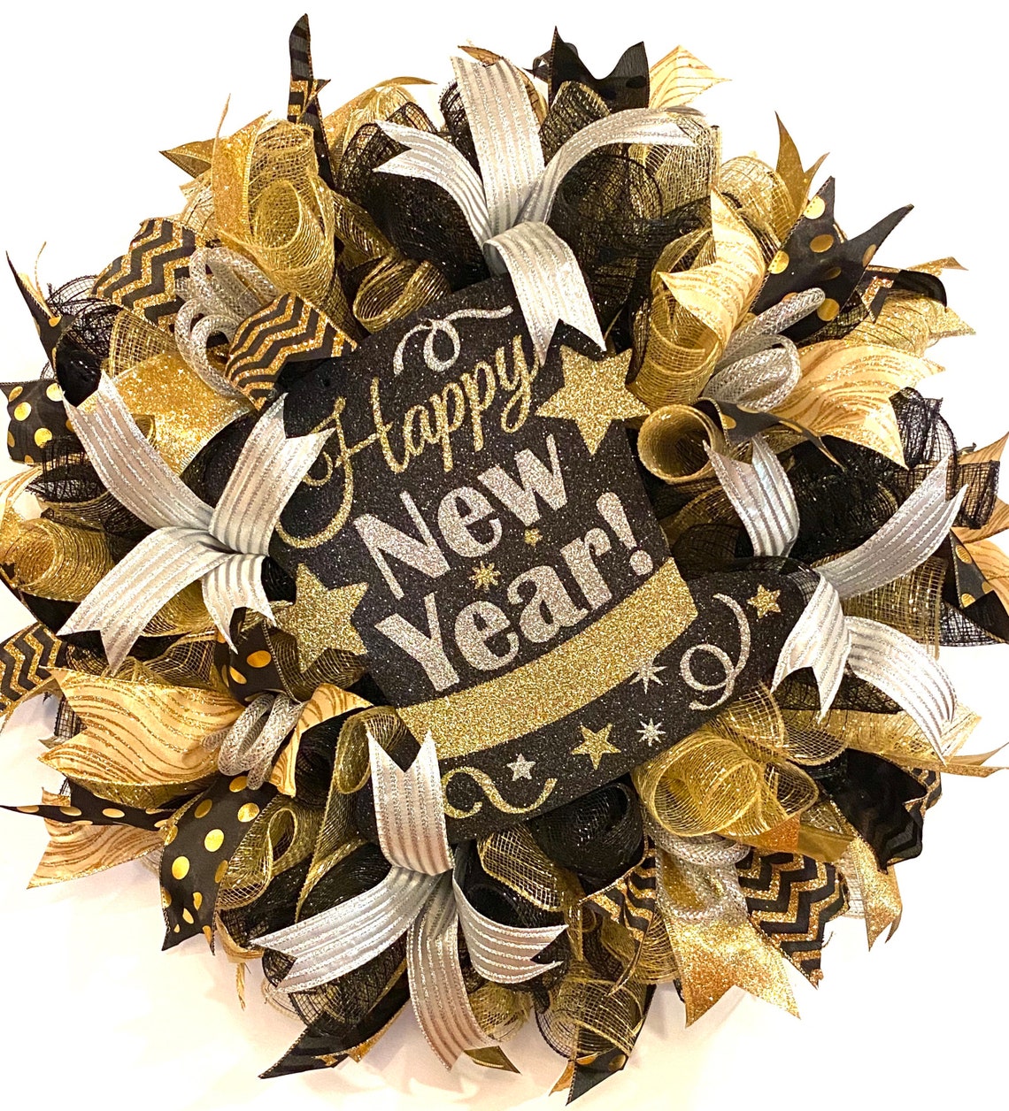 New Year Wreath/Happy New Year/New Year Front Door Etsy
