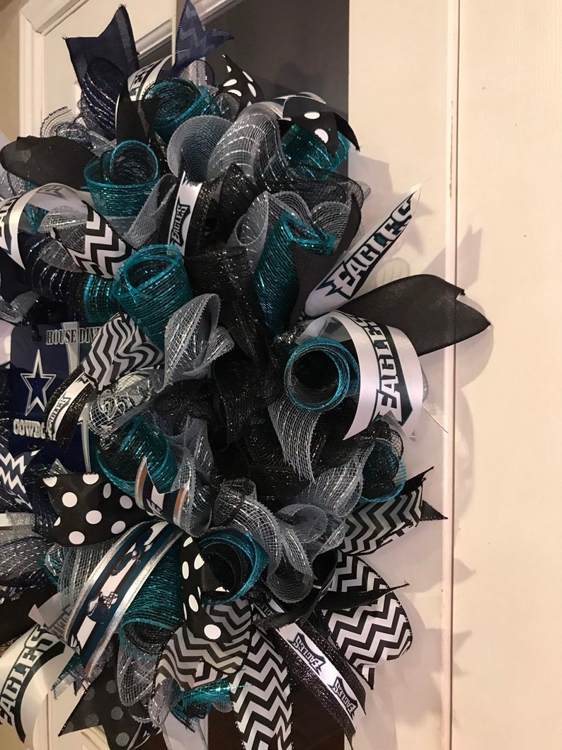 Cowboys/eagles House Divided Wreath NFL House Divided Wreath Etsy