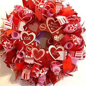 Valentines Wreath/Valentines Wreaths/Valentine's Wreath/Valentine's Wreaths/Red Pink Valentines Wreath/Valentine Wreaths/Valentine Wreath