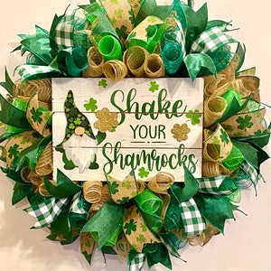 St. Patrick's Wreath, St. Patrick's Day Wreath, Saint Patrick's Wreath, St. Patrick's Wreaths, St. Patrick's, St. Patrick’s Farmhouse Wreath