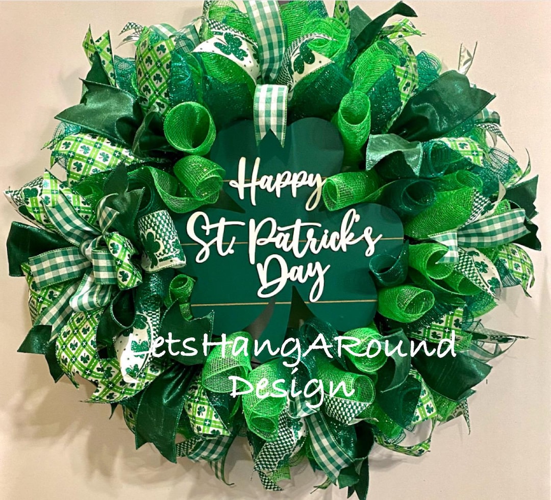 St. Patrick's Wreath, St. Patrick's Day Wreath, Saint Patrick's Wreath, St. Patrick's Wreaths, St. Patrick's, St Patrick’s Day Wreaths