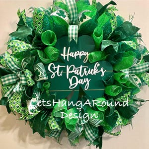 St. Patrick's Wreath, St. Patrick's Day Wreath, Saint Patrick's Wreath, St. Patrick's Wreaths, St. Patrick's, St Patrick’s Day Wreaths