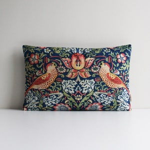 Strawberry Thief - Art Nouveau Classic William Morris Pattern Decor Lumbar Pillow cover, Decor Pillow case 12"x20" / 50x30cm cushion cover