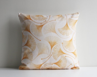 Golden Gingko Leaves Morden Throw Pillow Cover - Nature Plants Decor Cushion Cover, Golden Cushion Cover 45x45cm 18x18 20x20 pillow case