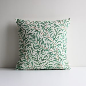 Green / Blue Willow bough - William Morris Art Nouveau Classic Decorative Throw Pillow cover, Decor Pillow case 18x18 20x20 cushion cover